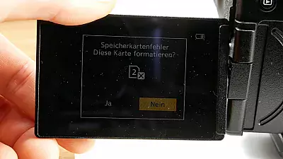 Kamera SD-Karte Fehler
