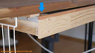 Schublade - Abstand zur Tischkante