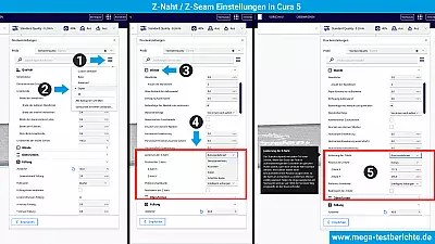 Z-Naht Einstellungen in Cura 5 - Anleitung