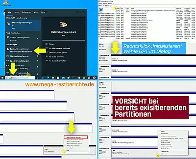 Festplatte unter Windows initialisieren