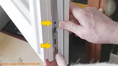 Fenster - Schiene und Bolzen