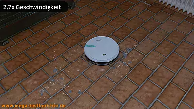Tesvor M2 Saugroboter - Saugtest mit Staub und Haferflocken