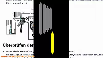Kleinstes Ritzel korrekt ausgerichtet