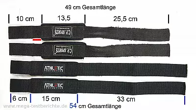 Zughilfen unterschiedlicher Länge