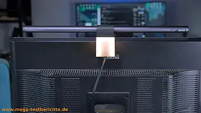 BenQ ScreenBar Halo auf einem Monitor - Rückseite