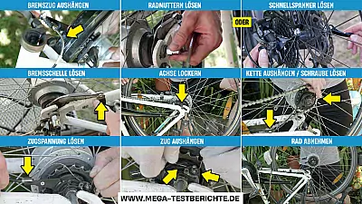 Hinterrad ausbauen - Anleitung