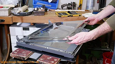 Ofentüre ausbauen - Scheibe abnehmen