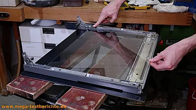 Ofentüre - Letzte Scheibe einlegen