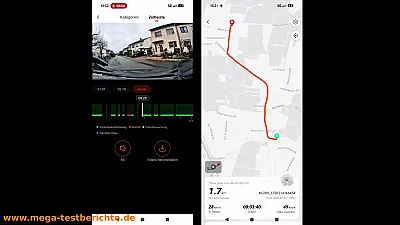 70mai A810S - Gefahrene Strecke
