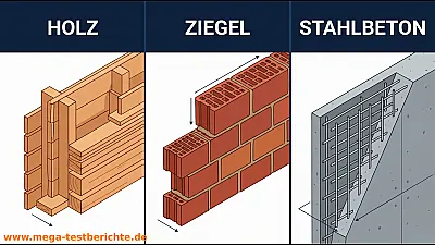 Holz, Ziegel oder Stahlbeton? Holz, Ziegel oder Stahlbeton?