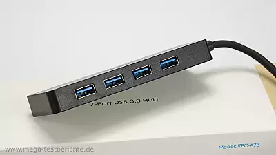 ICZI 7 Port USB 3.0 Hub (IZEC-A78) und USB-C Adapter 7