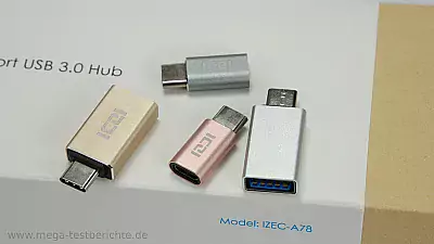 ICZI 7 Port USB 3.0 Hub (IZEC-A78) und USB-C Adapter 5