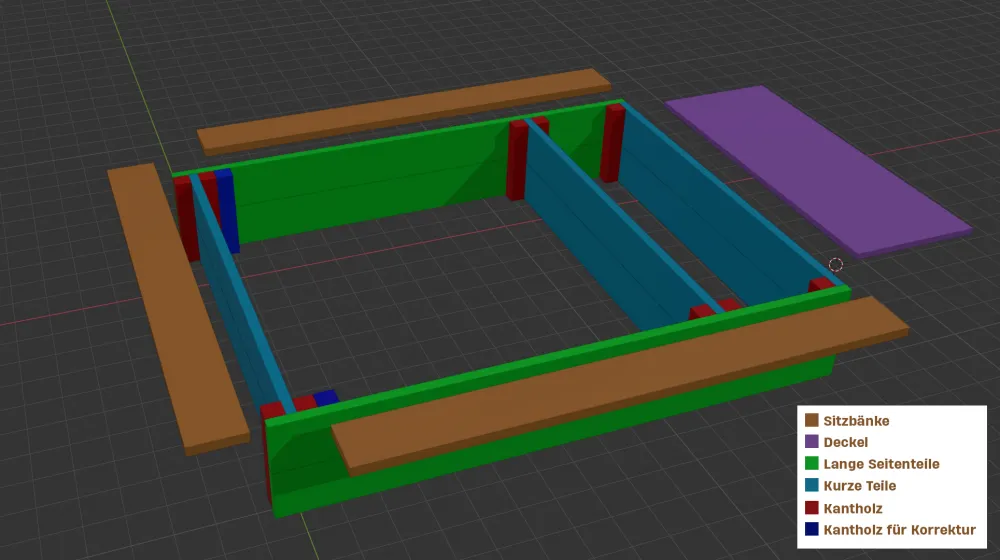 Sandkasten als 3D-Bauplan