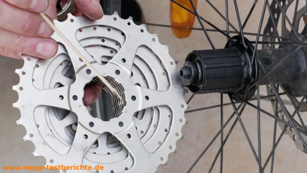 Fahrrad Kassette wechseln - Kassette mit Kerben Fahrrad Kassette wechseln - Kassette mit Kerben