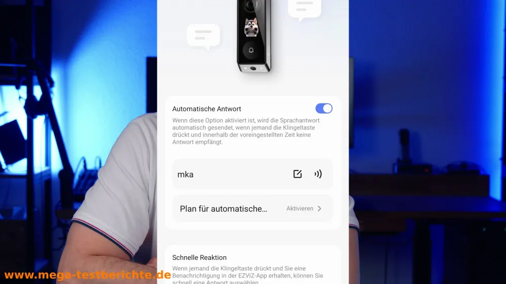 EZVIZ EP8 Ultra - Automatische Antwort