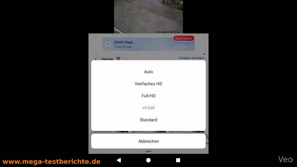 EZVIZ EP8 Ultra - Stream-Qualität