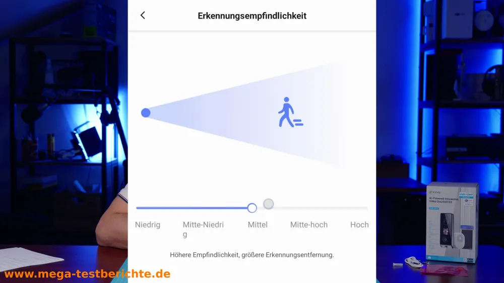 EZVIZ EP8 Ultra - Empfindlichkeit