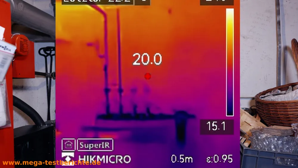 HiKMICRO E01 - Wärmebild - Kalte Rohre