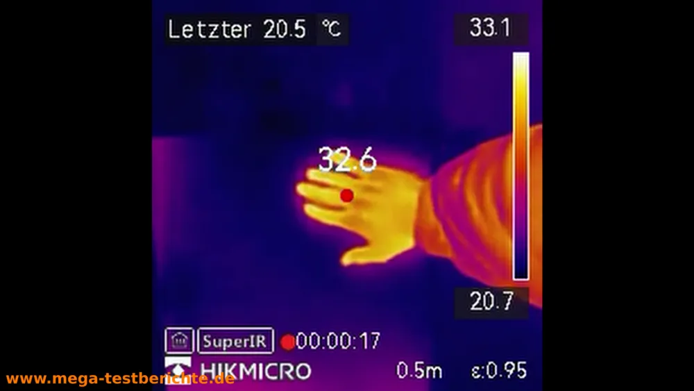 IR-Wärmebild: Hand