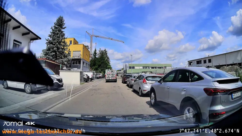 70mai A810-Lite Dashcam - Testaufnahme