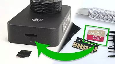 Dashcam mit einer Micro-SD-Karte
