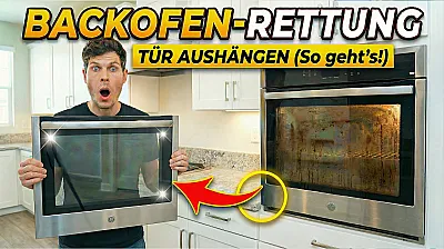 Backofentüre aushängen und reinigen