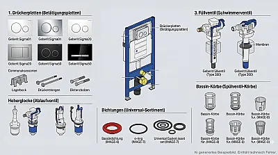 Geberit Ersatzteile finden - Leitfaden - Infos