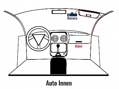 Kabel einer Dashcam im Auto verlegen