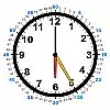 Uhr mit Stunden- und Minutenzeiger
